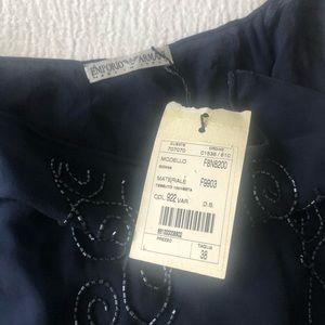 Emporio Armani beaded silk skirt.